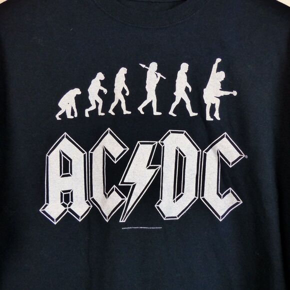 AC/DC Liquid Blue T-Shirt Mens XXL Black Rock Evolution 2012 Logo Band Music - Picture 2 of 8